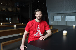 Aalborg Håndbold Fan T-shirt i rød - barn
