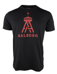 Aalborg Håndbold Fan T-shirt i sort - voksen